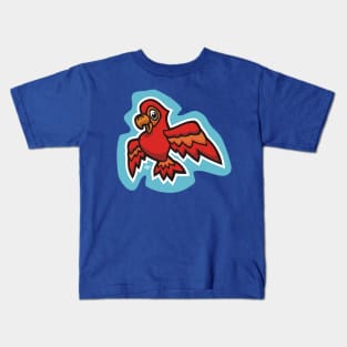 Little Red Parrot Kids T-Shirt